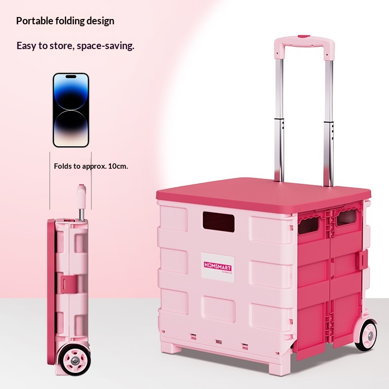 Sports Equipment Trolley - Portable Foldable Shopping Trolley Cart Collapsible