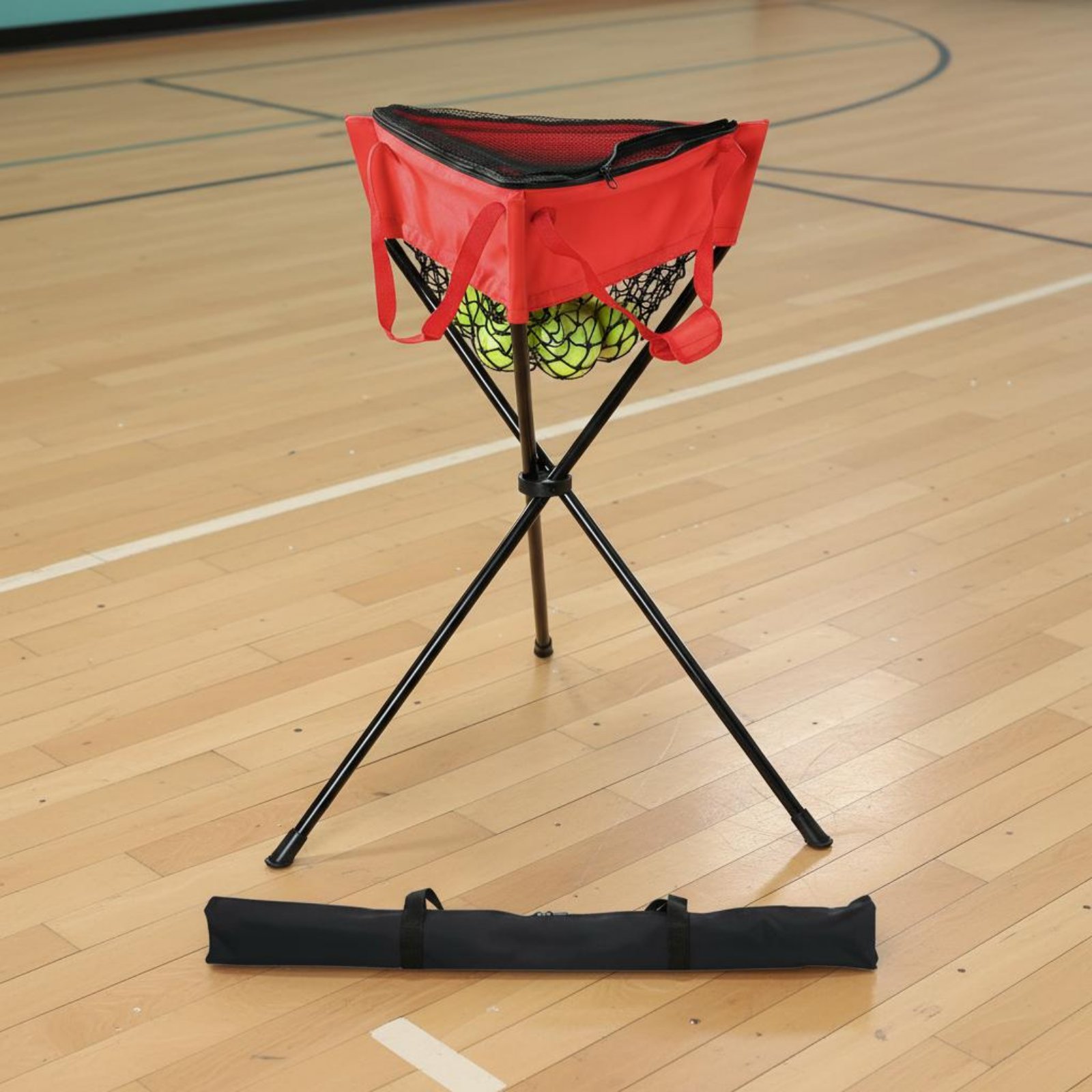 Sports Equipment Training - Zippered Ball Holder Zipper Closure Tripod