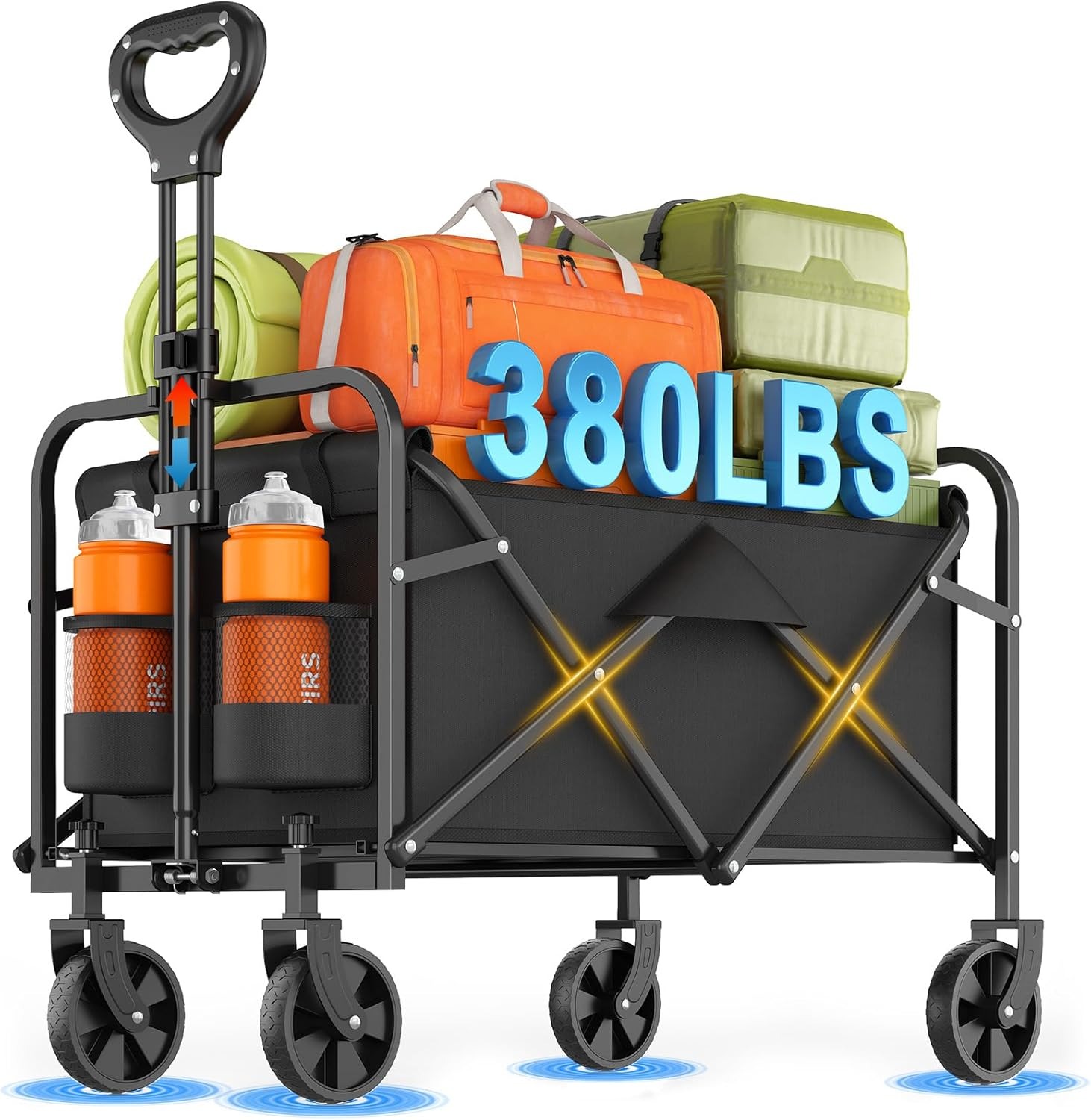 Sports Equipment Trolley - 380LBS All Terrain Heavy Duty Folding