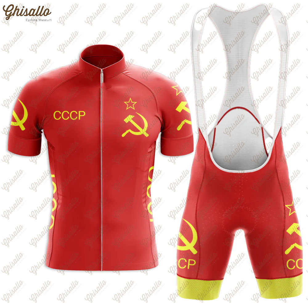 Sports Equipment Kit - Red Retro Triathlon Team Cycling Jersey