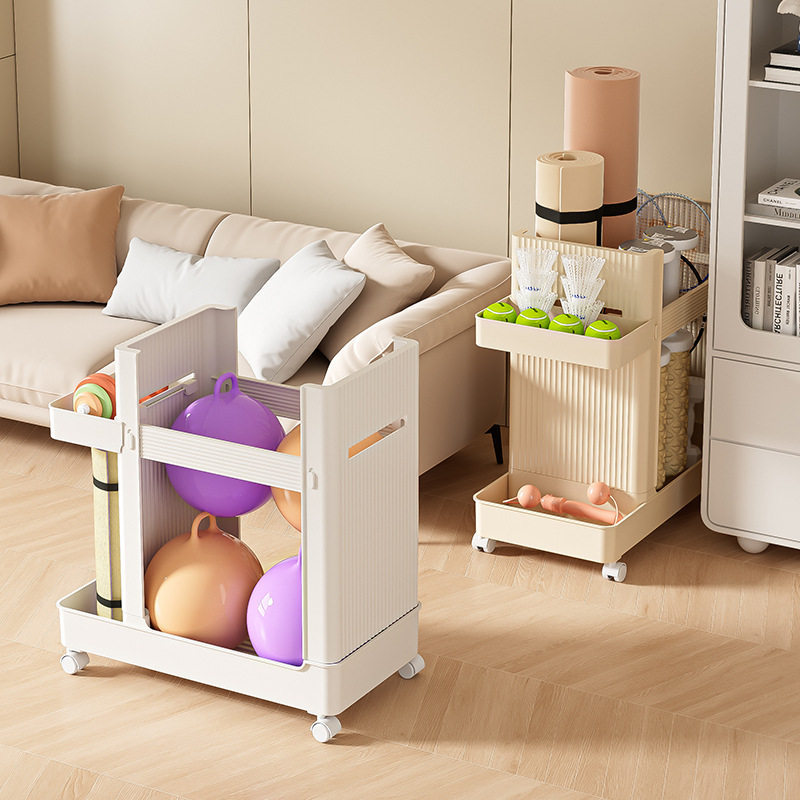 Sports Equipment Trolley - Sports Equipment Storage Rack Yoga Mat