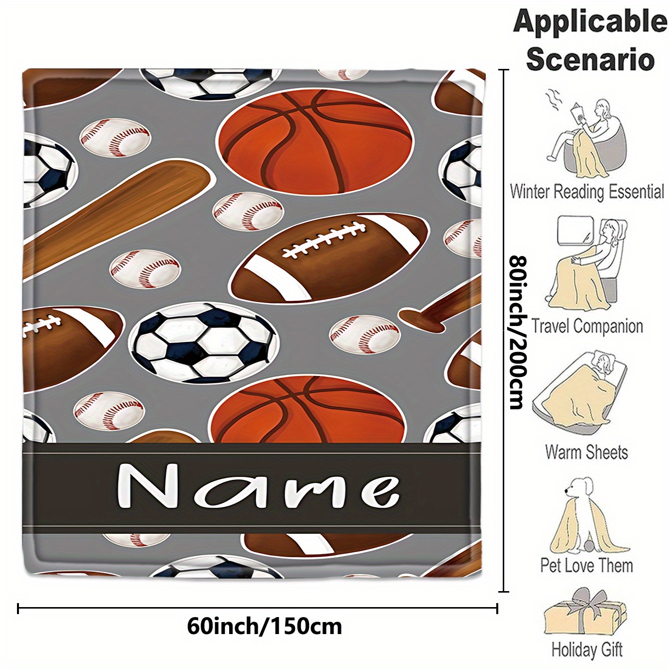 1 Custom name blanket sports e - đánh giá và giá Sports Equipment And Names